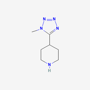 molecular formula C7H13N5 B8764220 4-(1-methyl-1H-tetrazol-5-yl)-piperidine 