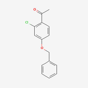 molecular formula C15H13ClO2 B8764234 1-(2-chloro-4-phenylmethoxyphenyl)ethanone 