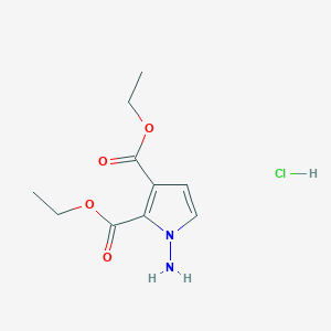 molecular formula C10H15ClN2O4 B8764264 Diethyl 1-amino-1H-pyrrole-2,3-dicarboxylate hydrochloride 