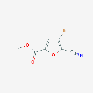 molecular formula C7H4BrNO3 B8764304 Methyl 4-bromo-5-cyanofuran-2-carboxylate CAS No. 648412-57-1
