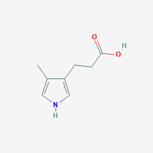 molecular formula C8H11NO2 B8764312 3-(4-Methyl-1H-pyrrol-3-yl)propanoic acid CAS No. 2386-23-4
