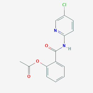 molecular formula C14H11ClN2O3 B8764359 2-Acetoxy-n-(5-chloropyridin-2-yl)benzamide 