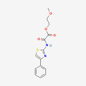 molecular formula C14H14N2O4S B8764388 2-Methoxyethyl N-(4-phenylthiazol-2-yl)oxamate CAS No. 81529-69-3