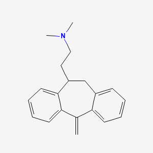 molecular formula C20H23N B8764422 N,N-Dimethyl-5-methylene-10,11-dihydro-5H-dibenzo(a,d)cycloheptene-10-ethylamine 