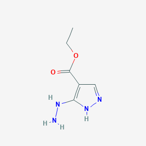 3-hydrazino-1H-pyrazole-4-carboxylic acid ethyl ester