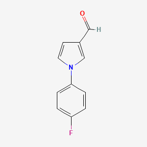 molecular formula C11H8FNO B8764447 1-(4-fluorophenyl)-1H-pyrrole-3-carbaldehyde 