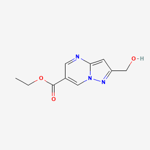 molecular formula C10H11N3O3 B8764478 Ethyl 2-(hydroxymethyl)pyrazolo[1,5-A]pyrimidine-6-carboxylate CAS No. 739366-05-3