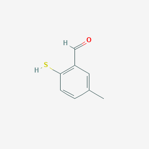 molecular formula C8H8OS B8764491 2-Mercapto-5-methylbenzaldehyde CAS No. 171776-80-0