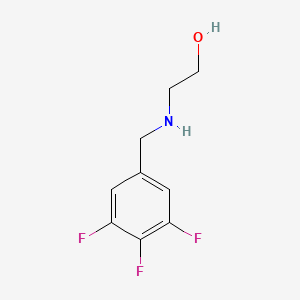 molecular formula C9H10F3NO B8764504 2-{[(3,4,5-Trifluorophenyl)methyl]amino}ethan-1-ol 