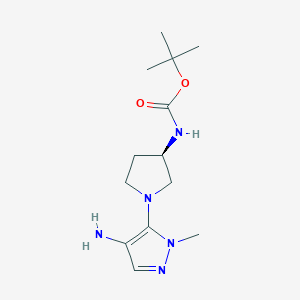 (R)-tert-Butyl(1-(4-amino-1-methyl-1H-pyrazol-5-yl)pyrrolidin-3-yl)carbamate