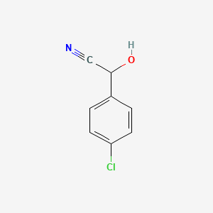 molecular formula C8H6ClNO B8764542 2-(4-Chlorophenyl)-2-hydroxyacetonitrile 