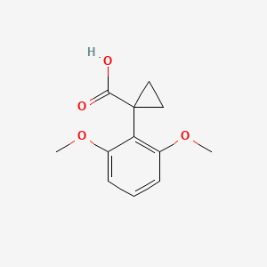 molecular formula C12H14O4 B8764609 1-(2,6-dimethoxyphenyl)Cyclopropanecarboxylic acid 