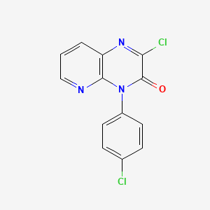 molecular formula C13H7Cl2N3O B8764636 2-Chloro-4-(4-chlorophenyl)pyrido[2,3-B]pyrazin-3(4H)-one 