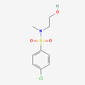 molecular formula C9H12ClNO3S B8764663 Benzenesulfonamide, 4-chloro-N-(2-hydroxyethyl)-N-methyl- CAS No. 55281-23-7