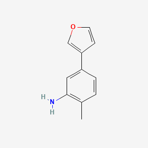 molecular formula C11H11NO B8764732 5-(Furan-3-yl)-2-methylaniline 