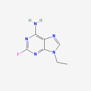 molecular formula C7H8IN5 B8764743 9-Ethyl-2-iodo-9H-purin-6-amine CAS No. 210046-35-8