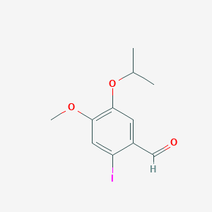 molecular formula C11H13IO3 B8764764 2-Iodo-5-isopropoxy-4-methoxybenzaldehyde CAS No. 200941-15-7