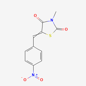 molecular formula C11H8N2O4S B8764800 3-Methyl-5-[(4-nitrophenyl)methylidene]-1,3-thiazolidine-2,4-dione 