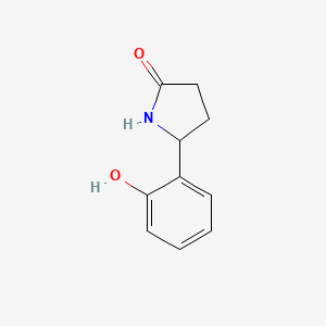 molecular formula C10H11NO2 B8764853 5-(2-Hydroxyphenyl)pyrrolidin-2-one 