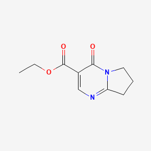 molecular formula C10H12N2O3 B8764856 Ethyl 4-Oxo-4,6,7,8-tetrahydropyrrolo[1,2-a]pyrimidine-3-carboxylate 