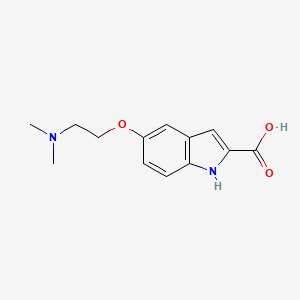 molecular formula C13H16N2O3 B8764889 5-(2-(Dimethylamino)ethoxy)-1H-indole-2-carboxylic acid 