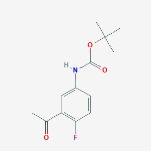 (3-Acetyl-4-fluorophenyl)carbamic acid tert-butyl ester