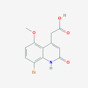 molecular formula C12H10BrNO4 B8764980 2-(8-Bromo-5-methoxy-2-oxo-1,2-dihydroquinolin-4-yl)acetic acid 