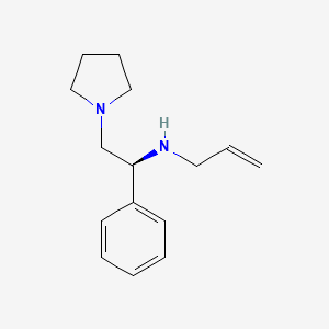 molecular formula C15H22N2 B8765136 (S)-N-(1-Phenyl-2-(pyrrolidin-1-YL)ethyl)prop-2-EN-1-amine 