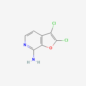 molecular formula C7H4Cl2N2O B8765155 2,3-Dichlorofuro[2,3-c]pyridin-7-amine 