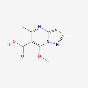 molecular formula C10H11N3O3 B8765173 7-Methoxy-2,5-dimethylpyrazolo[1,5-A]pyrimidine-6-carboxylic acid CAS No. 739364-97-7