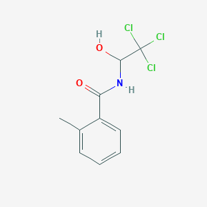 molecular formula C10H10Cl3NO2 B8765174 2-methyl-N-(2,2,2-trichloro-1-hydroxyethyl)benzamide CAS No. 51361-17-2