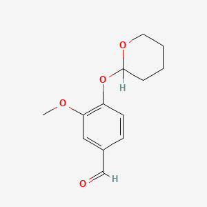 molecular formula C13H16O4 B8765219 3-Methoxy-4-((tetrahydro-2H-pyran-2-yl)oxy)benzaldehyde CAS No. 91471-08-8