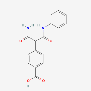 molecular formula C16H14N2O4 B8765280 4-(1-Amino-3-anilino-1,3-dioxopropan-2-yl)benzoic acid CAS No. 918628-93-0