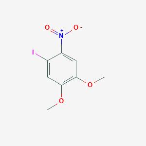 molecular formula C8H8INO4 B8765287 4-Iodo-5-nitro-1,2-dimethoxybenzene CAS No. 14120-13-9
