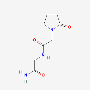 molecular formula C8H13N3O3 B8765301 1-Pyrrolidineacetamide, N-(2-amino-2-oxoethyl)-2-oxo- CAS No. 64026-55-7