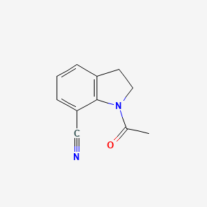 molecular formula C11H10N2O B8765310 1-Acetylindoline-7-carbonitrile 