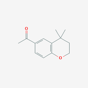 molecular formula C13H16O2 B8765315 4,4-Dimethyl-6-acetylchromane CAS No. 88579-19-5