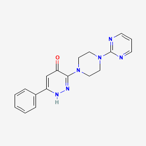 molecular formula C18H18N6O B8765558 6-Phenyl-3-(4-(pyrimidin-2-yl)piperazin-1-yl)pyridazin-4-ol CAS No. 886208-67-9