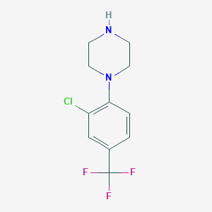 molecular formula C11H12ClF3N2 B8765583 1-(2-Chloro-4-(trifluoromethyl)phenyl)piperazine 