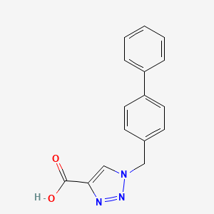 molecular formula C16H13N3O2 B8765618 1-([1,1'-Biphenyl]-4-ylmethyl)-1H-1,2,3-triazole-4-carboxylic acid 