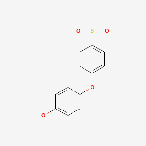 molecular formula C14H14O4S B8765648 Benzene, 1-methoxy-4-(4-(methylsulfonyl)phenoxy)- CAS No. 83642-37-9