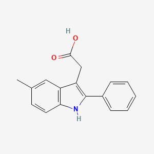 molecular formula C17H15NO2 B8765712 5-methyl-2-phenyl-1H-Indole-3-acetic acid 