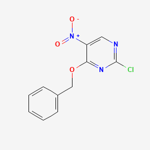 molecular formula C11H8ClN3O3 B8765763 4-(Benzyloxy)-2-chloro-5-nitropyrimidine 
