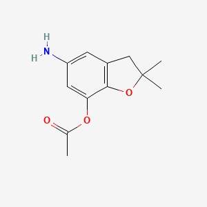 5-Amino-2,2-dimethyl-2,3-dihydrobenzofuran-7-yl acetate