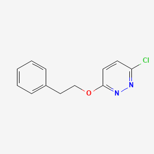 molecular formula C12H11ClN2O B8765834 3-Chloro-6-phenethyloxypyridazine 