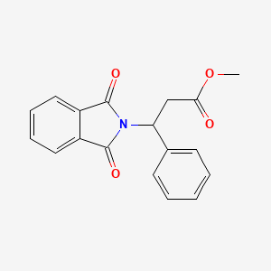 molecular formula C18H15NO4 B8765839 Methyl 3-phthalimido-3-phenylpropionate 