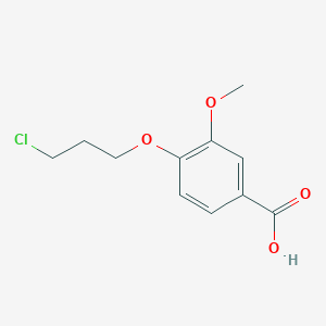 molecular formula C11H13ClO4 B8765918 Benzoic acid, 4-(3-chloropropoxy)-3-methoxy- CAS No. 151719-68-5