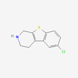 molecular formula C11H10ClNS B8765949 6-Chloro-1,2,3,4-tetrahydro(1)benzothieno(2,3-c)pyridine CAS No. 29078-50-0