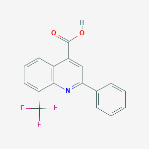 molecular formula C17H10F3NO2 B8765970 2-Phenyl-8-trifluoromethylcinchoninic acid 