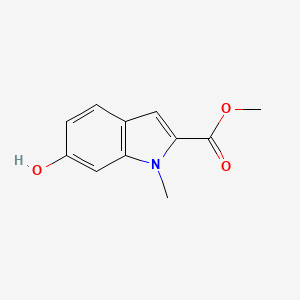 molecular formula C11H11NO3 B8766002 Methyl 6-hydroxy-1-methyl-1H-indole-2-carboxylate 